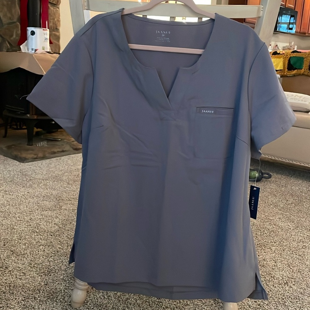 Never worn before Jaanuu scrub set in light grey